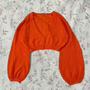 Second Female Perla Knit Cardigan Made in Italy Mohair Alpaca Cropped Cardigan